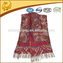 High Quality Woven 100% Wool Material Latest Fashion Shawls Scarves With Tassel For Women